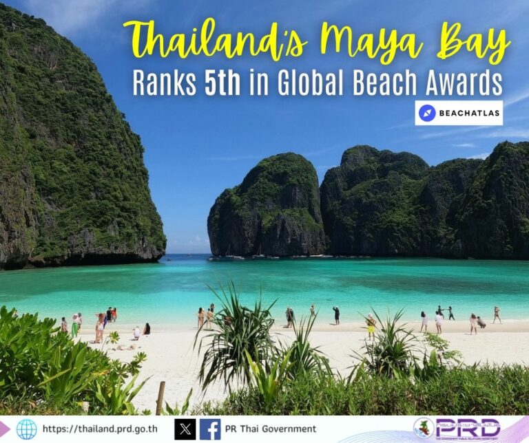 Thailand’s Maya Bay Ranks Fifth in Global Beach Awards